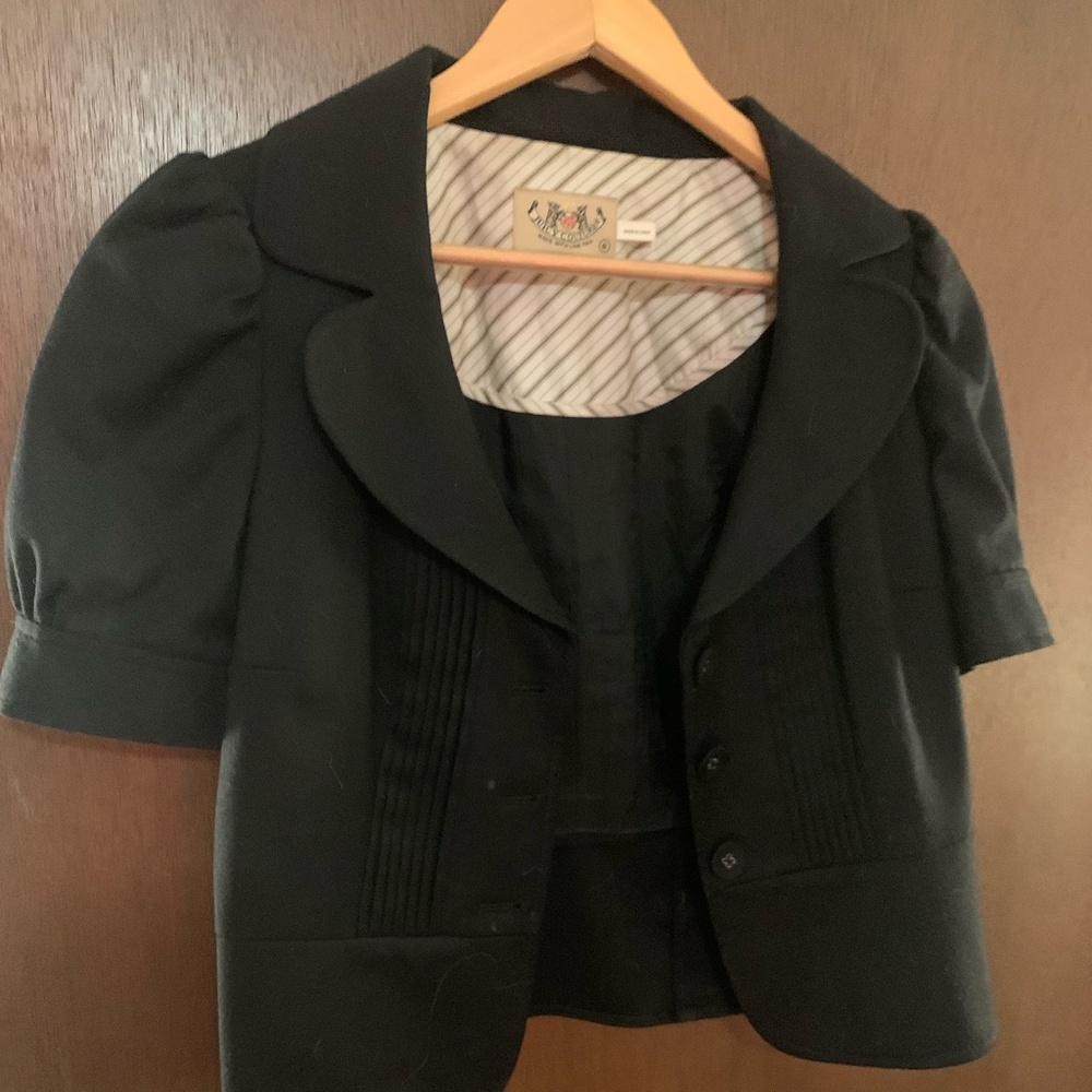 Juicy Couture Black, Short Sleeved Blazer